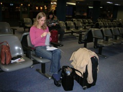 Knitting at the Airport