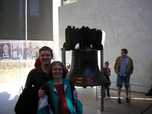 TIMOTHY AND CONNIE WITH LIBERTY BELL