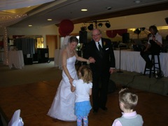 Bride, Dad and kids